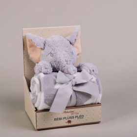 Naturtex Szürke baby pléd Dumbó-val