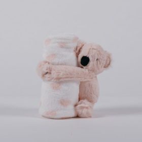 Naturtex Bébi pléd plüssel 75x100 cm koala rózsaszín