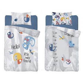 Kaméleon bölcsis ovis ágyneműhuzat szürke