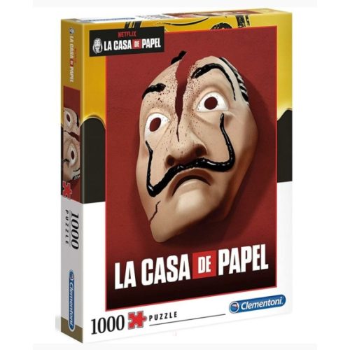 Clementoni La Casa De Papel, A nagy pénzrablás maszk 1000 db puzzle