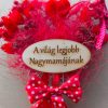 Aztadejó kézműves anyák napi vesszőszív dísz – 15 cm
