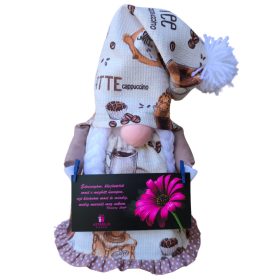 Aztadejó Handmade  Anyák napi manó kávés bézs alapon