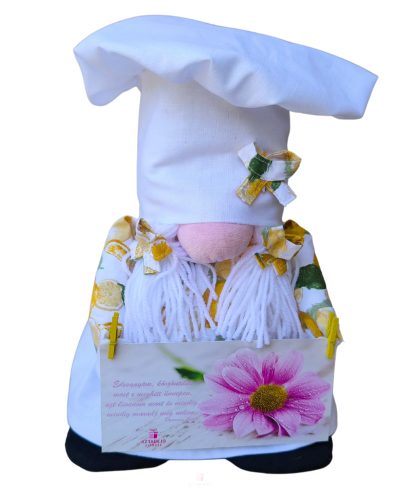Aztadejó Handmade Anyák napi manó citromos kötényben