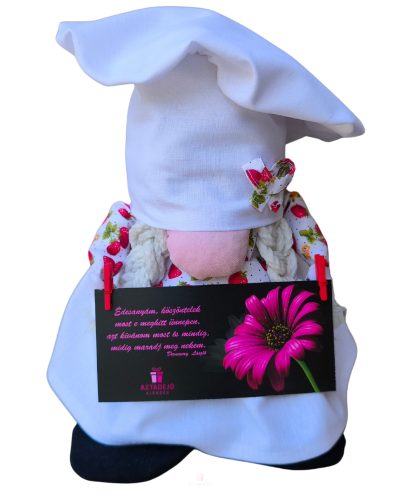 Aztadejó Handmade Anyák napi manó epres kötényben