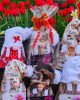 Aztadejó Handmade Anyák napi manó piros pöttyös kötényben