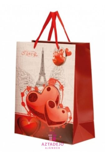 Ajándék táska szív Párizs