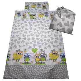   Aztadejó baglyos ágynemű zsákba csomagolva 100x135 cm 40x60 cm