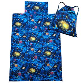  Aztadejó bolygók űr bölcsis ovis ágyneműhuzat hátizsákba csomagolva 100x135 cm 40x50 cm