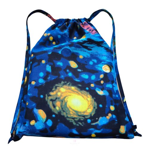 Aztadejó bolygók űr bölcsis ovis ágyneműhuzat hátizsákba csomagolva 100x135 cm 40x50 cm