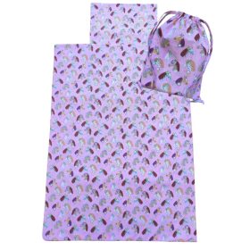   Aztadejó rózsaszín lovas bölcsis ovis ágyneműhuzat hátizsákba csomagolva 100x135 cm 40x50 cm