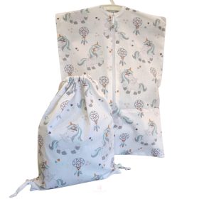   Aztadejó unkiornisos fehér menta oviszsák és tornazsák + ajándék