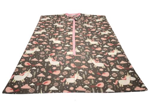 Aztadejó unikornis oviszsák szürke alapon 40x56 cm