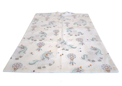 Aztadejó unikornis oviszsák fehér alapon menta 40x56 cm