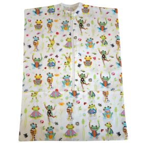 Aztadejó bohóc békák oviszsák fehér alapon 40x56 cm