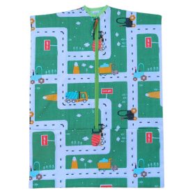 Aztadejó zöld utakkal autókkal oviszsák 40x56 cm