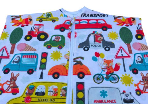 Aztadejó állatok járművekben oviszsák 40x56 cm