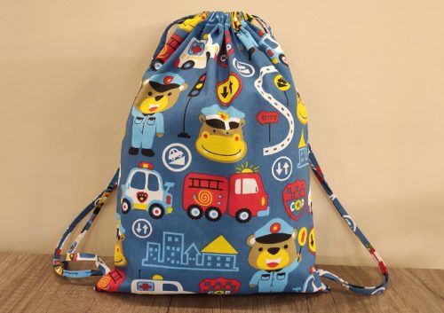 Aztadejó rendőr macis tornazsák 30x40 cm