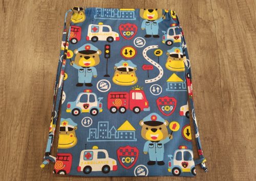 Aztadejó rendőr macis tornazsák 30x40 cm