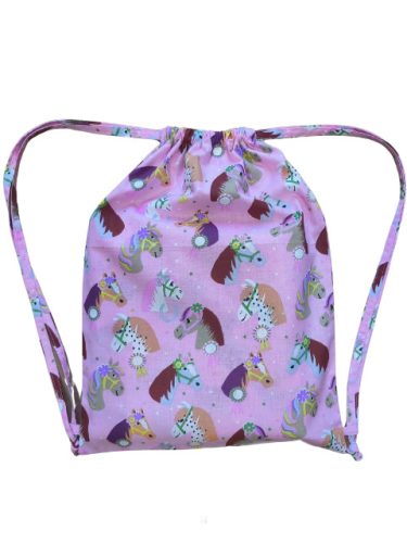 Aztadejó rózsaszín lovak tornazsák 30x40 cm