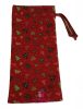 Boros textil ajándékzsák karácsonyi 38x15 cm piros