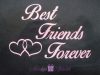 Best Friends Forever vászon párna 30x30 fekete