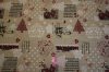 Boros textil ajándékzsák karácsonyi 38x15 cm barna