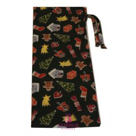 Boros textil ajándékzsák karácsonyi 38x15 cm zöld