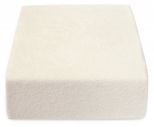 Színes Ecru frottír gumis lepedő 60x120 cm