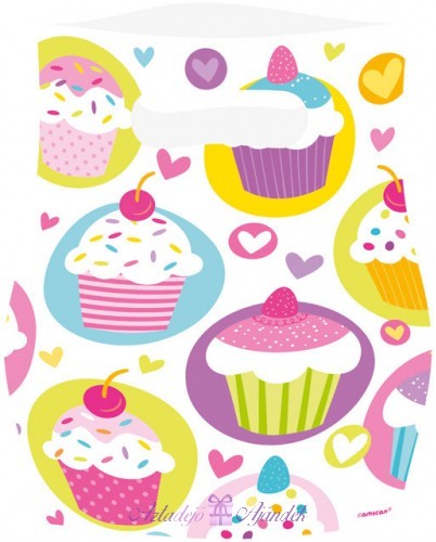 Cupcake, Muffin Ajándéktasak 6 db-os