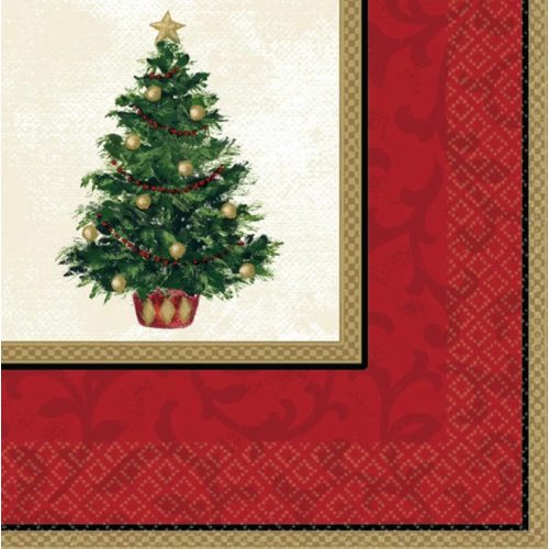 Karácsonyfa szalvéta 16 db-os 33*33 cm