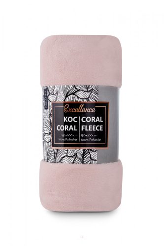 Koral gyapjú takaró rózsaszín