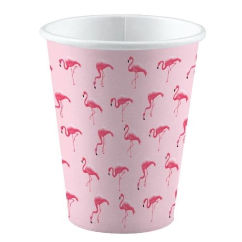 Flamingó papír pohár 8 db 250 ml