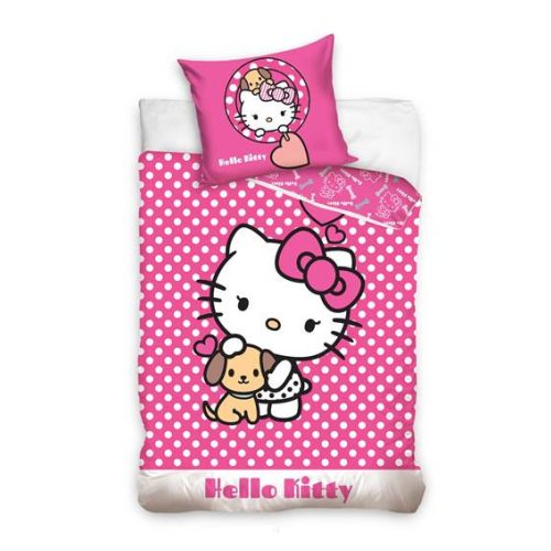 Hello Kitty ágyneműhuzat rózsaszín 140x200 70x90 cm
