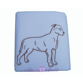 Hímzett polár takaró fehér barna hímzéssel