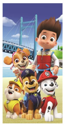 Paw Patrol, Mancs Őrjárat Bridge fürdőlepedő, strand törölköző 70x140cm