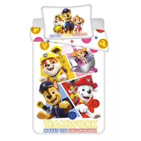   Paw Patrol, Mancs Őrjárat Teamwork gyerek ágyneműhuzat bölcsiseknek, ovisoknak  100×135cm, 40×60 cm