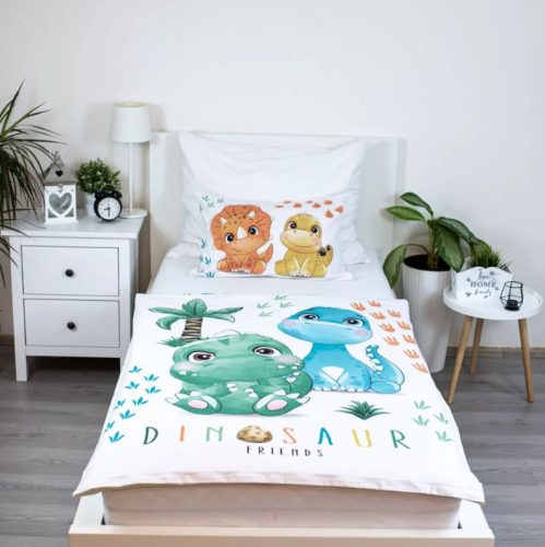 Dinoszaurusz Friends gyerek, ovis ágyneműhuzat 100×135cm, 40×60 cm
