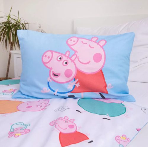 Peppa malac Big Pig Family gyerek, ovis ágyneműhuzat 100×135cm, 40×60 cm