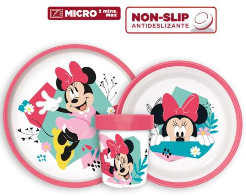 Disney Minnie Being More csúszásmentes étkészlet, micro műanyag szett