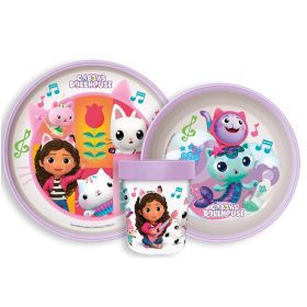   Gabi babaháza Wonderland csúszásmentes étkészlet, micro műanyag szett