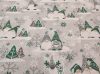 Karácsonyi vászontáska zöld sapkás manók 42x38 cm