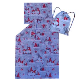   Aztadejó karácsonyi manók ovis bölcsis ágyneműhuzat hátizsákba csomagolva 100x135 cm 40x50 cm