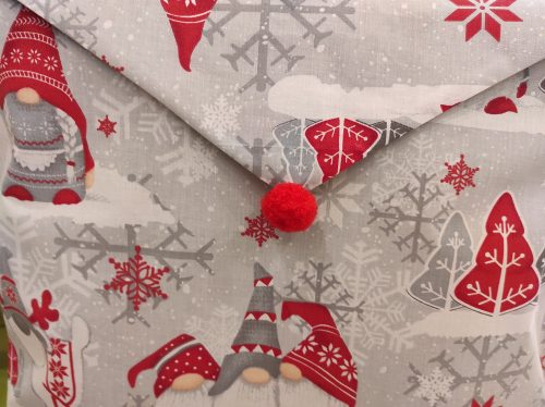 Aztadejó Karácsonyi székhuzat piros manók 50x56 cm