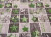 Karácsonyi asztalterítő zöld csillagos 120x160 cm