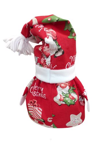 Aztadejó Karácsonyi Manó Orrmanó 30 cm piros karácsonyi szoknyás lány manó