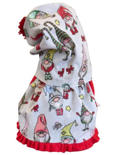 Aztadejó Karácsonyi Manó Orrmanó 30 cm piros karácsonyi manós ruhában