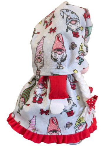 Aztadejó Karácsonyi Manó Orrmanó 30 cm piros karácsonyi manós ruhában