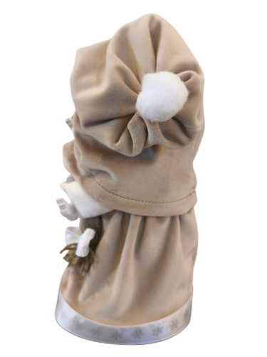 Aztadejó Karácsonyi Manó 30 cm barna ruhában fehér felirattal