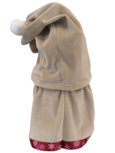 Aztadejó Karácsonyi Manó 30 cm barna ruhában piros felirattal