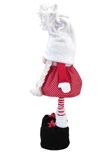 Aztadejó Manó Orrmanó 55 cm piros pöttyös szoknyás lány manó